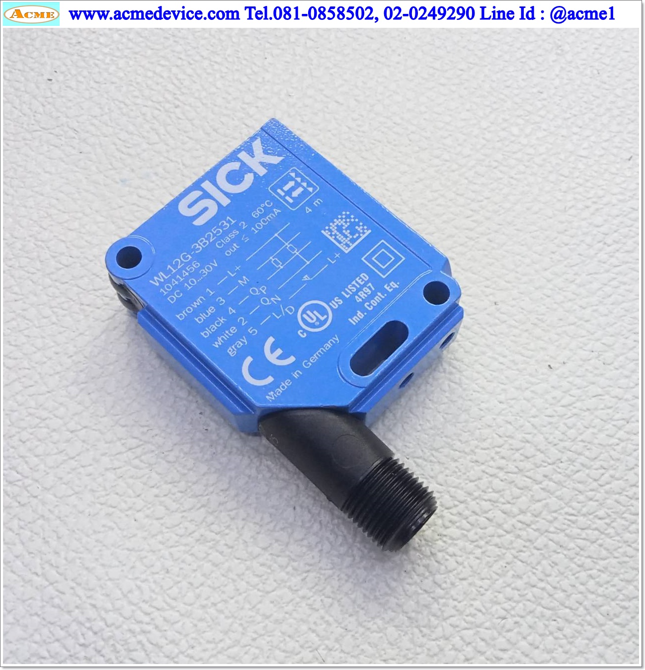 Photoelectric Sick รุ่น WL12G-3B2531, ระยะ 4M., Light-ON, Dark-ON, PNP, NPN