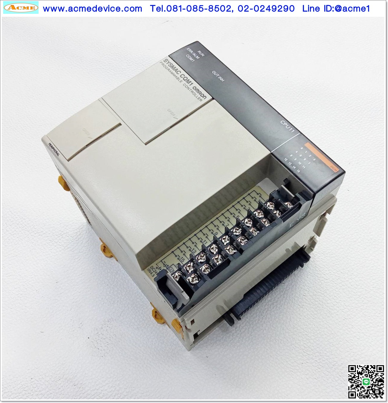 PLC Omron รุ่น CQM1-CPU11-E, CPU UNIT (ไม่มีฝาปิด)
