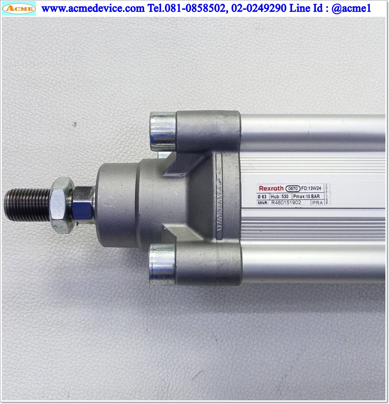 Air Cylinder Rexroth รุ่น R480151902, PRA Series, Bore 63 mm., Stroke 530 mm.