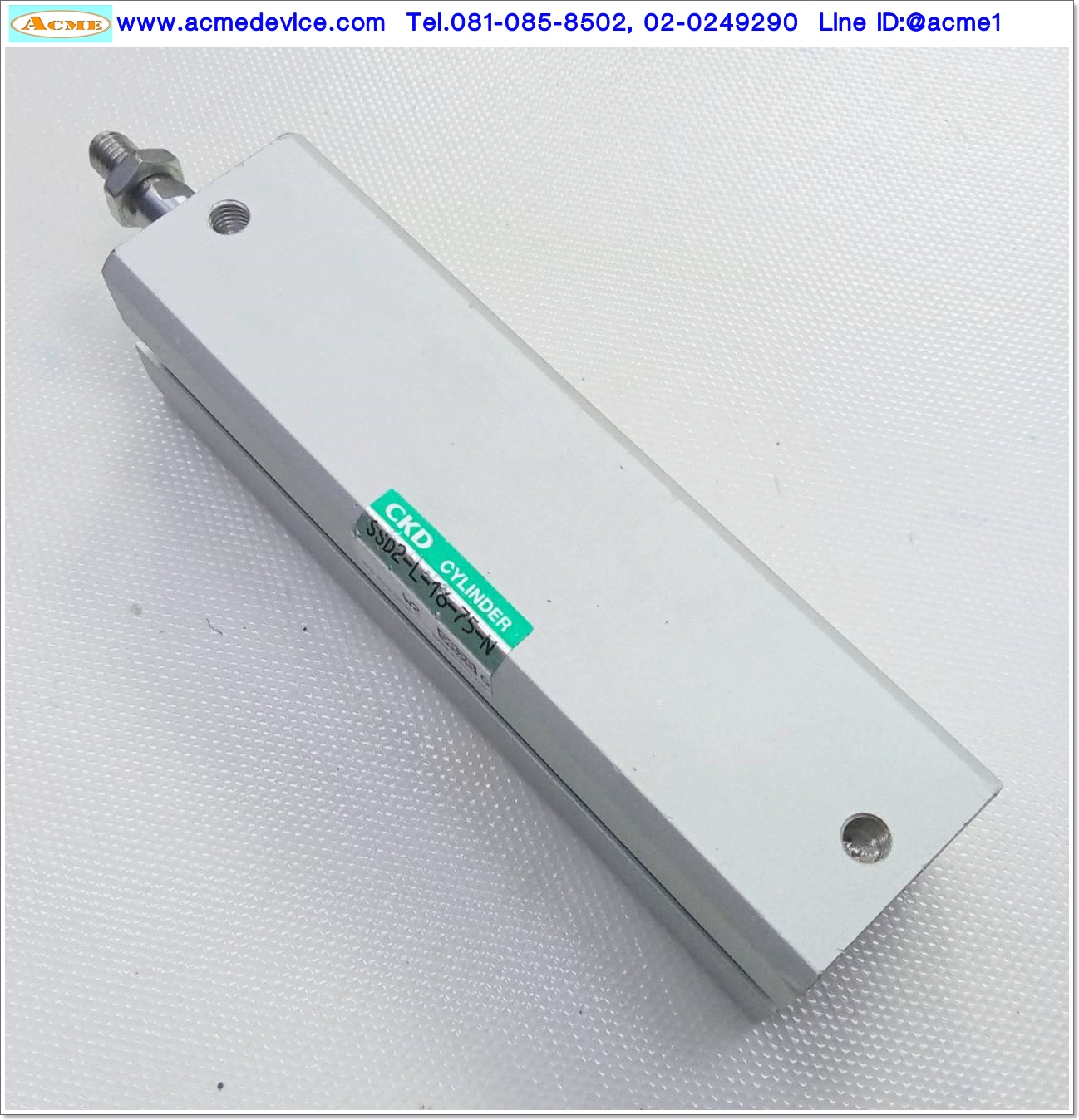 Air Cylinder CKD รุ่น SSD2-L-16-75-N, Bore 16 mm., Stroke 75 mm.