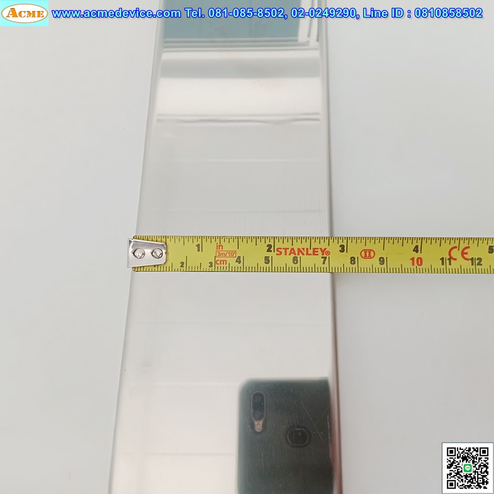 กระจกสะท้อน Area Sensor ขนาด 74 mm. x 565 mm. (มีขายึด)