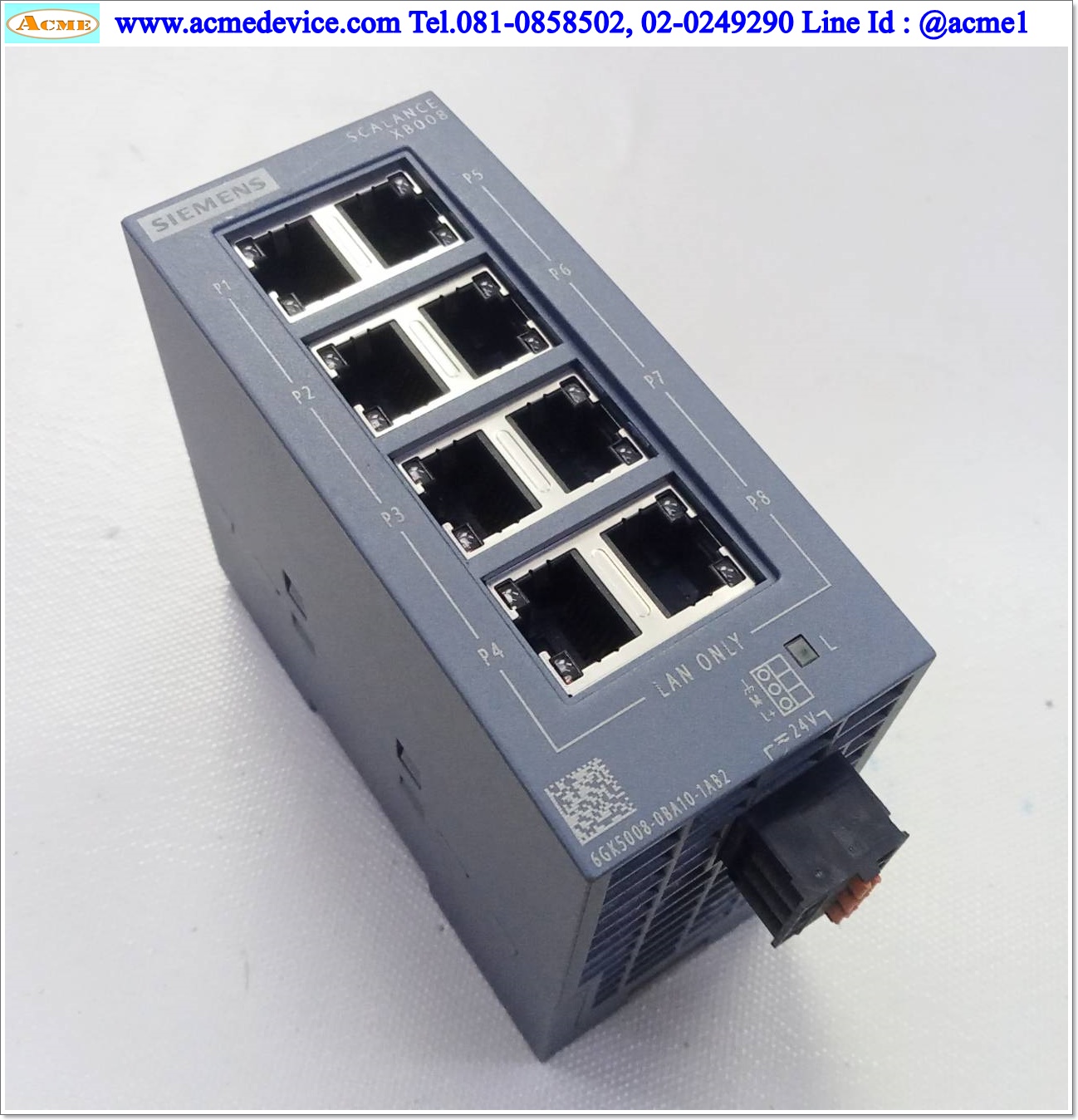Industrial Hub Siemens รุ่น 6GK5008-0BA10-1AB2, 24V ac/dc, 8 Port