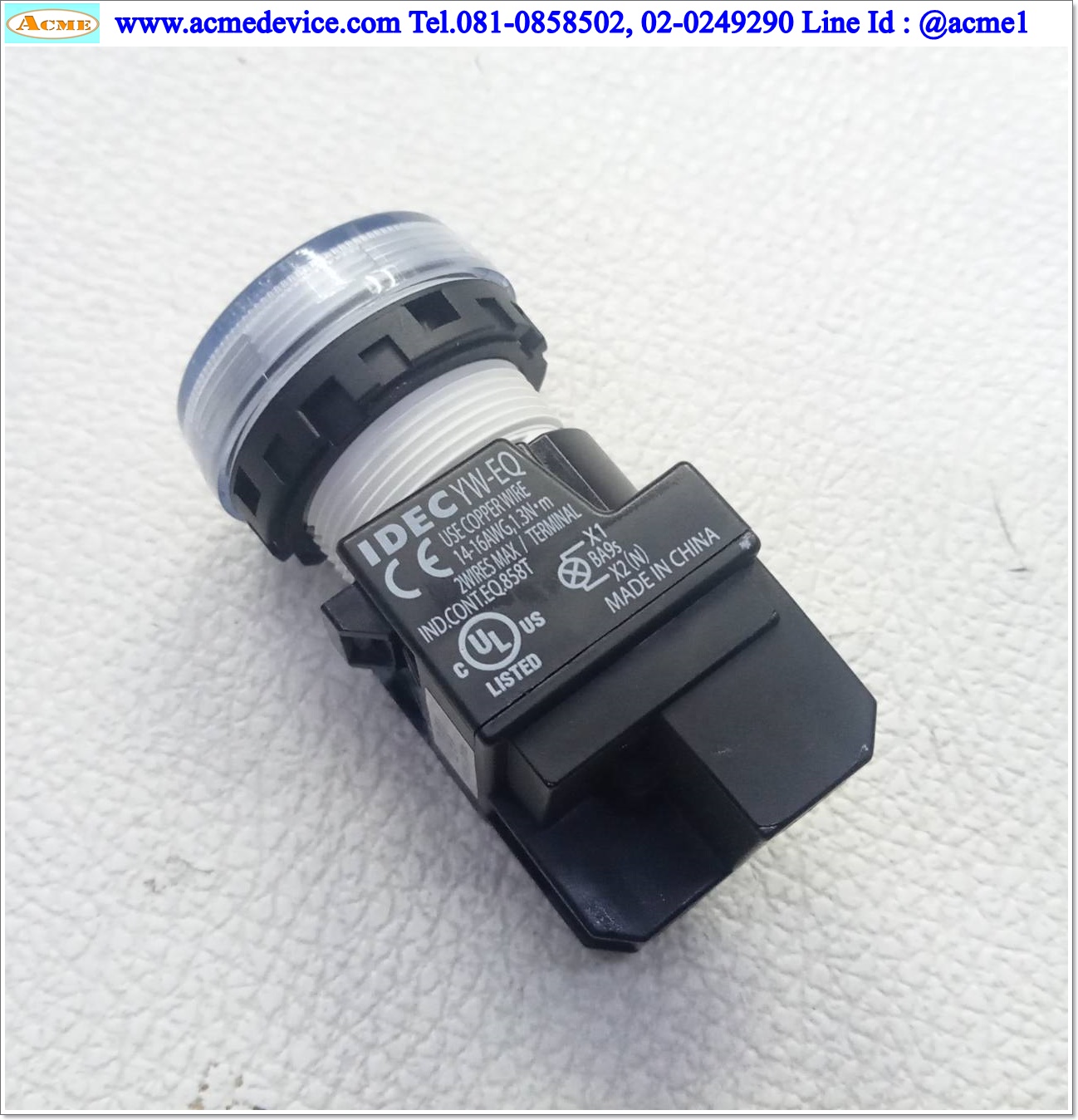 Pilot Lamp Idec รุ่น YW1P-1EQ4PW, 24V