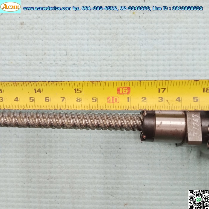 Ball Screw ขนาดเพลา 12 mm.x 565 mm., Stroke 415 mm., Pit 16 mm.