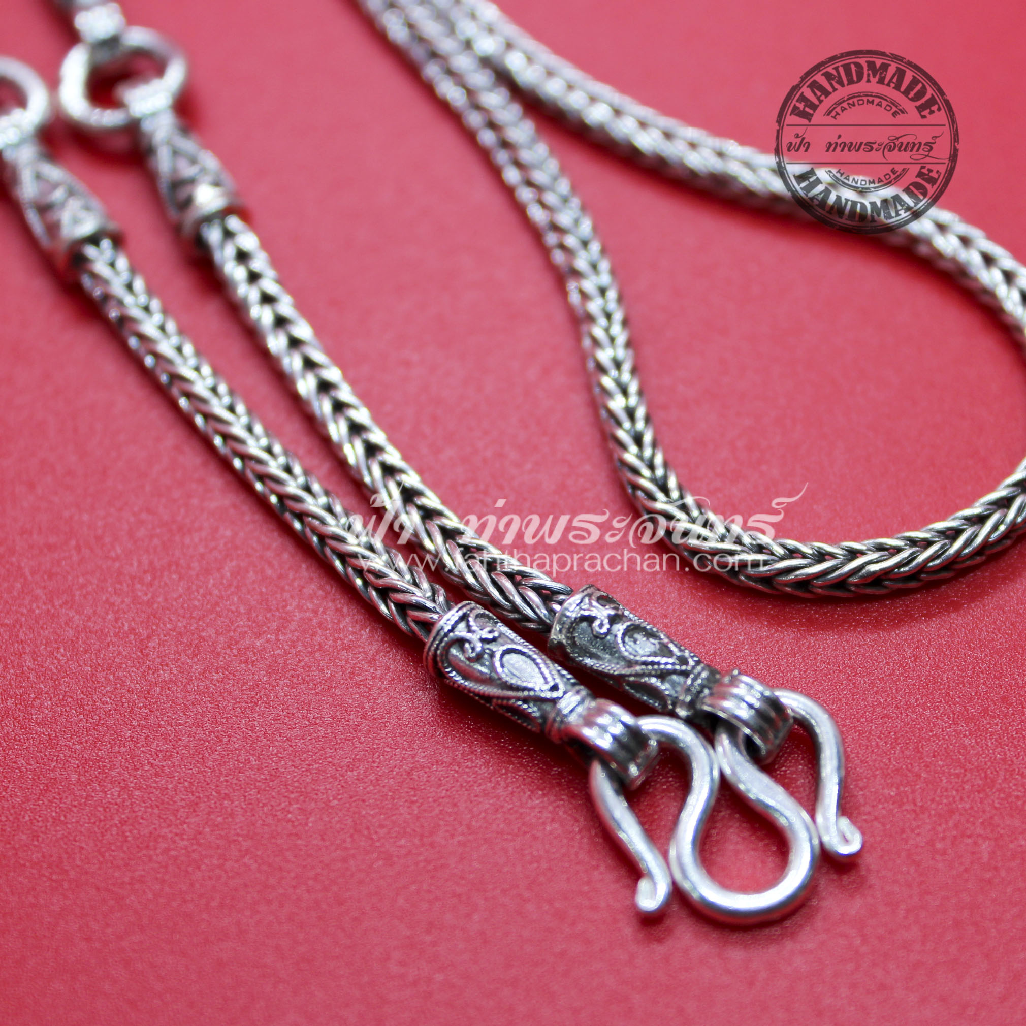 สร้อยคอเงินแท้ 92.5 หัวจรวด แบบ 5 ห่วง