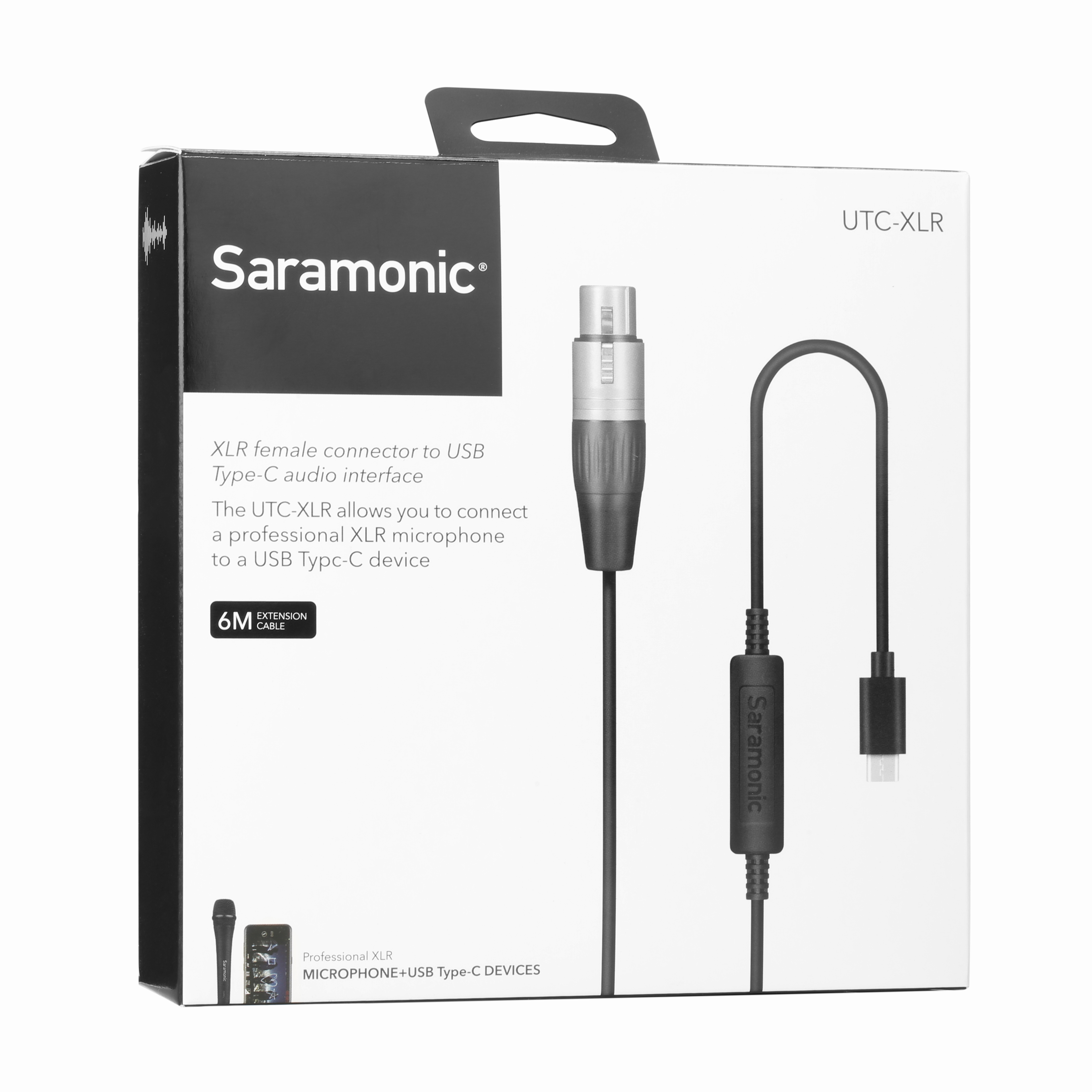Saramonic UTC-XLR XLR (Female) Microphone Connector to USB Type-C Audio Cable Smartphone Adapter for Type-C Devices รับประกันศูนย์ไทย 1 ปี
