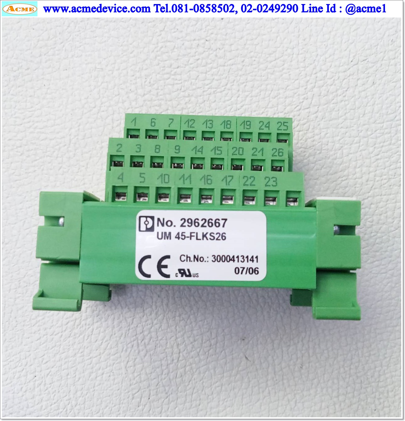 Terminal Block Phoenix Contact รุ่น UM45-FLKS26, 2962667, 26 Pin