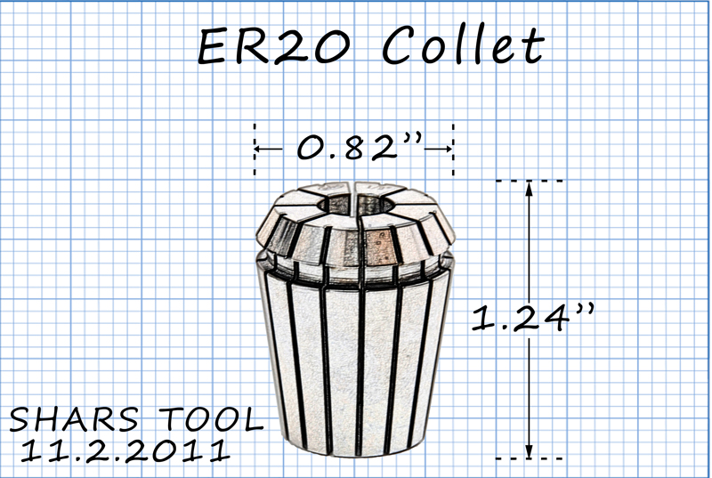ER20 1 ชิ้น ขายหัวคอลเล็ตแยก 1 ชิ้น โดยสามารถเลือกได้ ตามขนาดที่ต้องการ