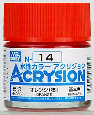 ACRYSION N14 GLOSS ORANGE สีส้มเงา สีทาหรือพ่นสุตรน้ำ