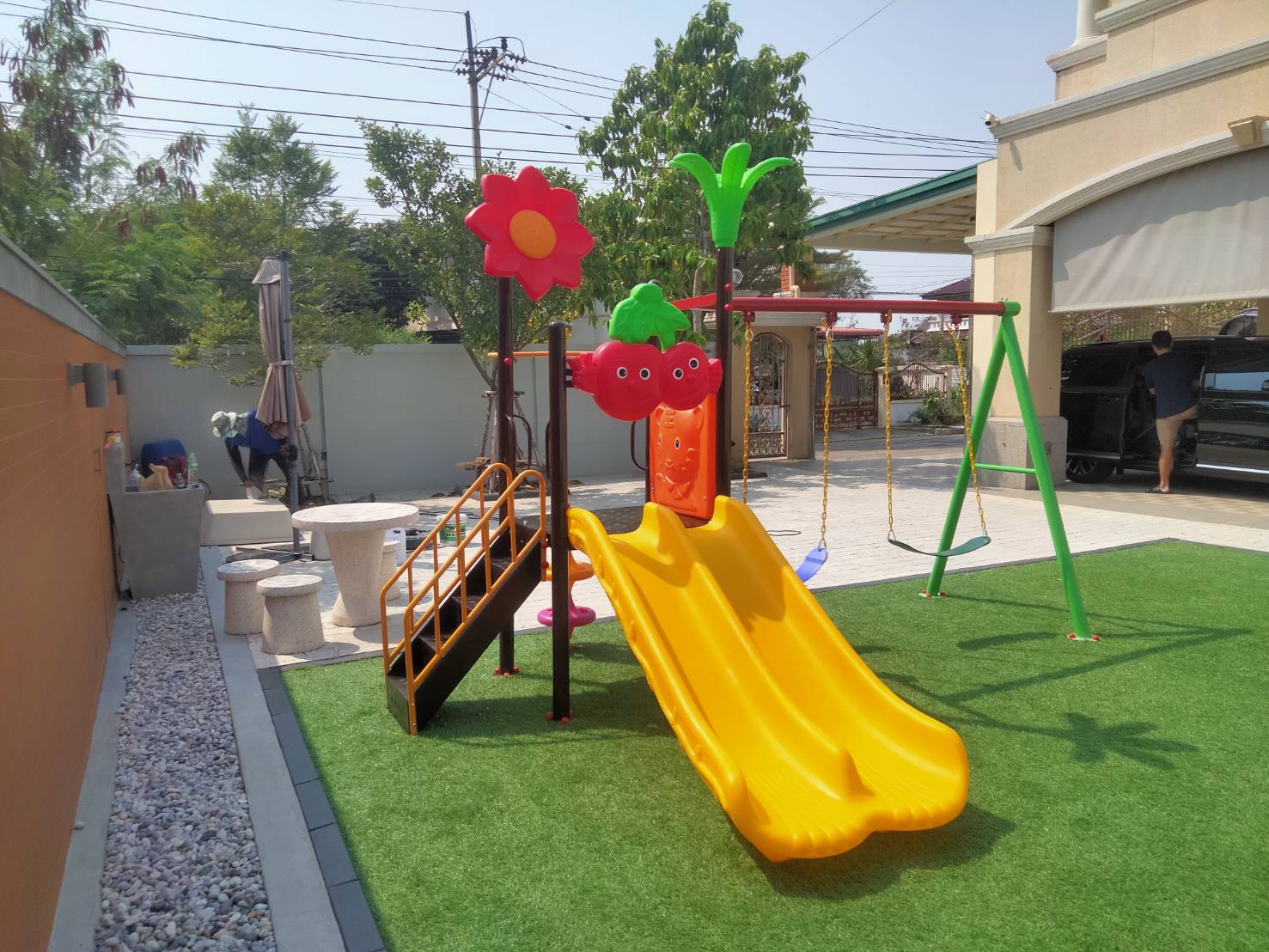 เครื่องเล่นสนาม ชุด เจ้าดอกไม้พร้อมชิงช้า เครื่องเล่นมีประโยชน์