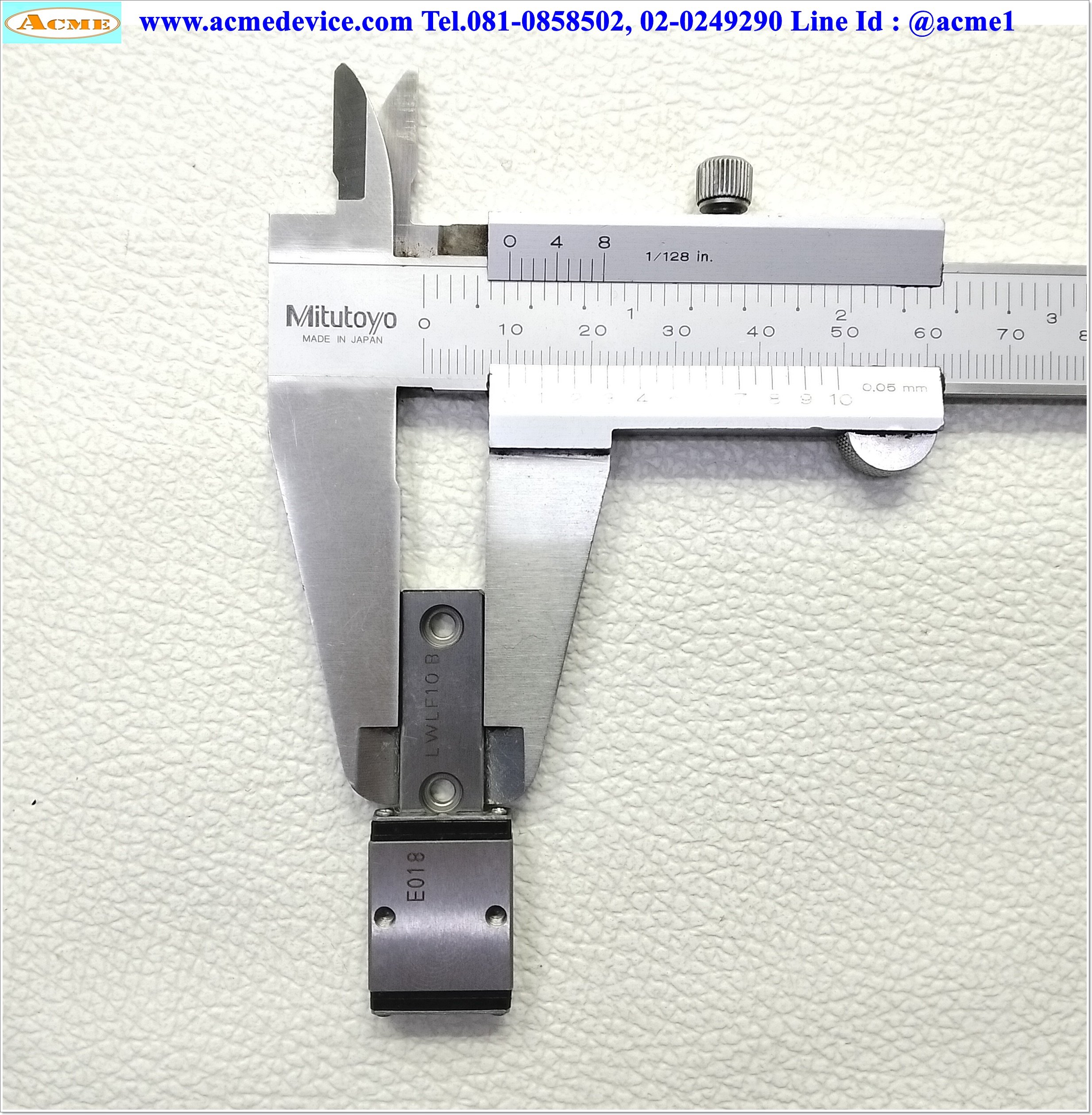 Linear Block and Rail IKO รุ่น LWLF10B, รางสไลด์ขนาด 10 mm x 49 mm.
