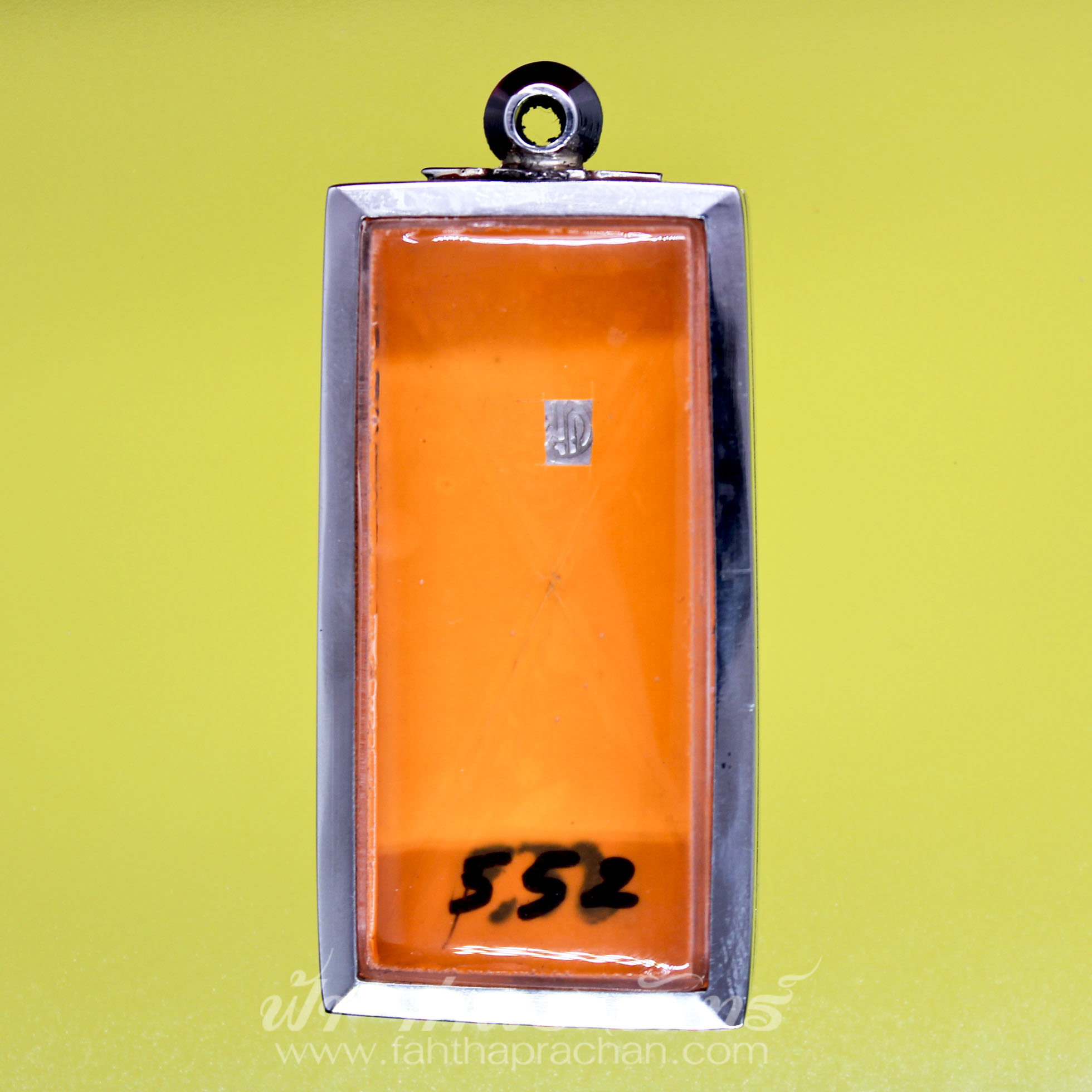 ตลับพระสมเด็จ พิมพ์ไพ่ตอง ปิดหลัง สแตนเลส พุก