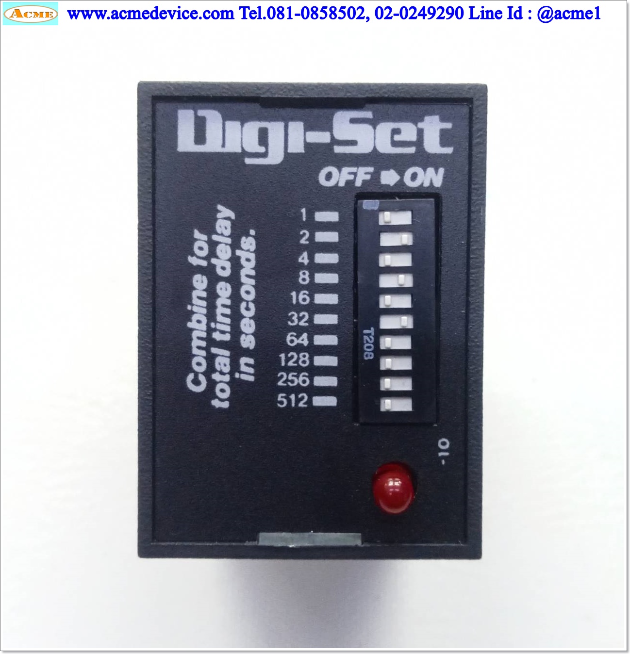 Timer SSAC รุ่น TDM120AL, 1-1023 Sec, 120VAC, 8 PIN