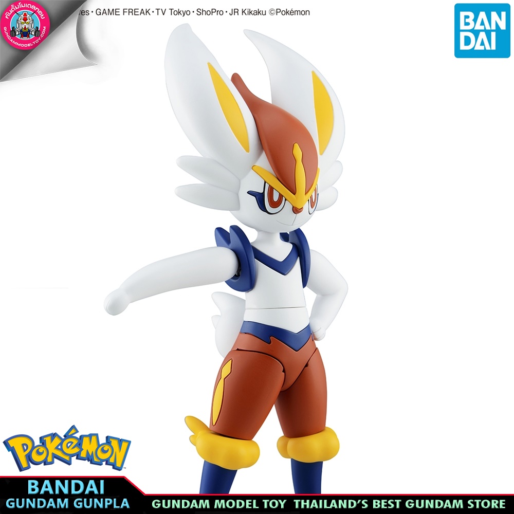 BANDAI ANIME POKEMON PLAMO COLLECTION 50 SELECT SERIES CINDERACE โมเดล การ์ตูน อนิเมะ