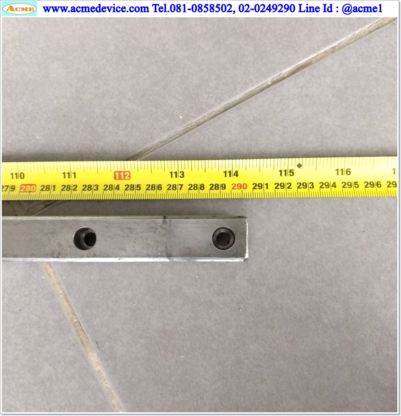 Linear Block and Rail Hiwin รุ่น EG20, รางสไลด์ขนาด 20 mm x 2900 mm. (2 Block)