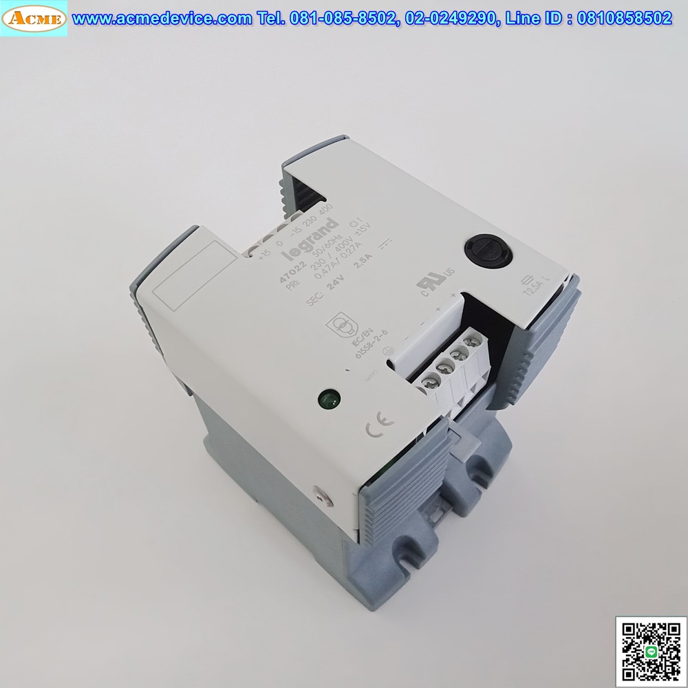 Power Supply legrand รุ่น 47022, Output 24V, 2.5A, 60W, Power Input 230/400Vac