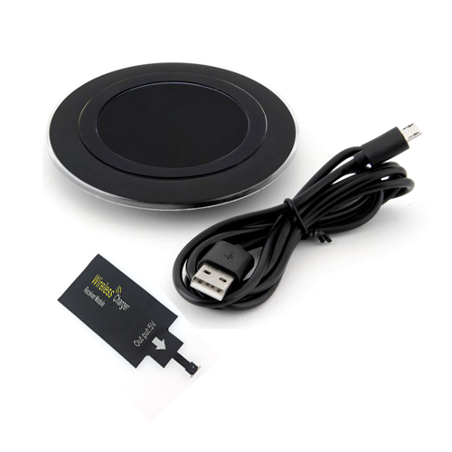 ที่ชาร์จไวเลส ไร้สาย พร้อมแผ่นชาร์จ Wireless Charger แท้ ใช้ได้กับ iPhone5/5s/6/6s (สีดำ)