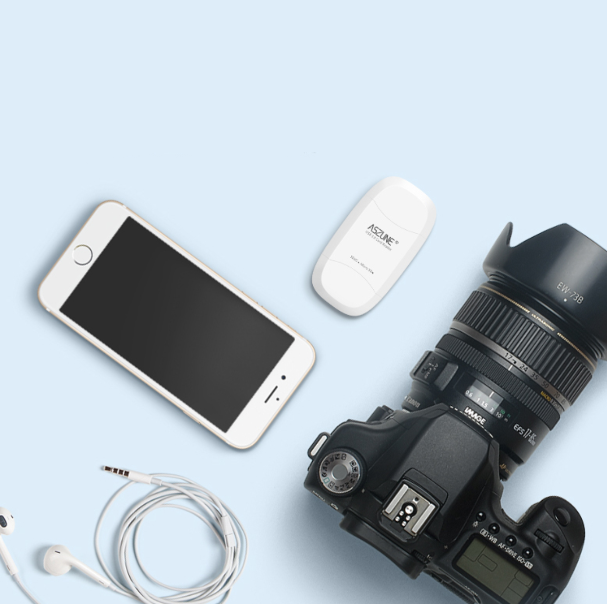 ASZUNE USB3.0 SD CARD READER ถ่ายโอนข้อมูลการ์ดรวดเร็ว ราคาถูก