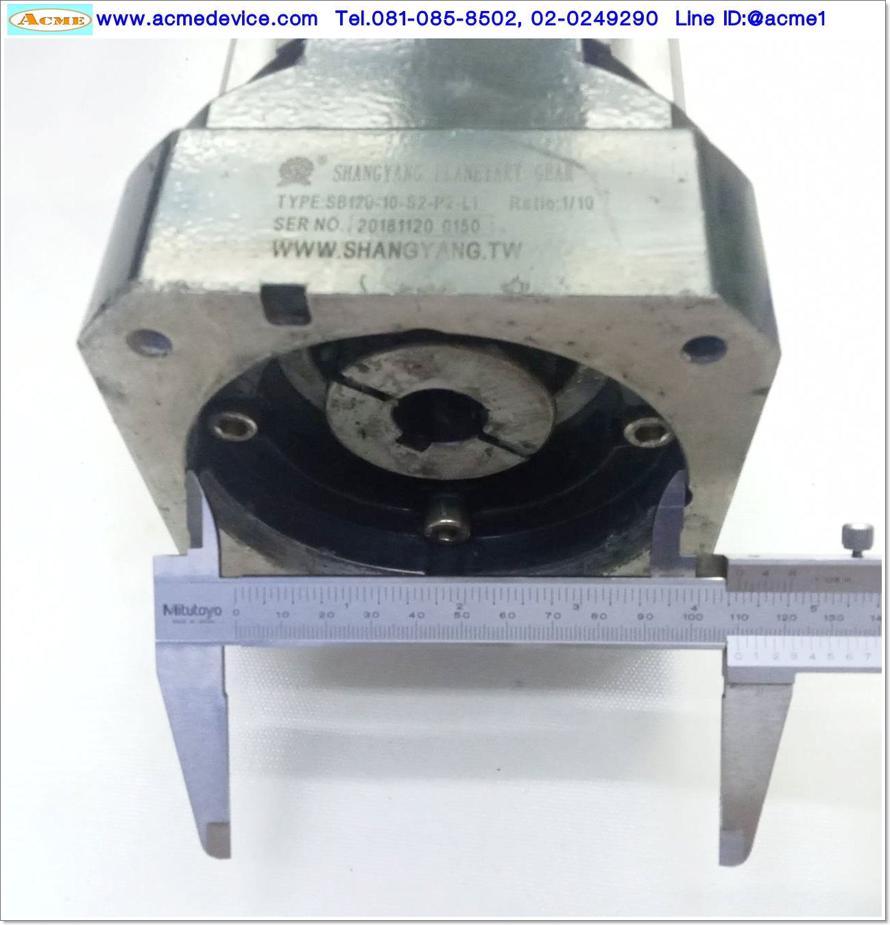 Gear Head Shangyang รุ่น SB120-10-S2-P2-L1, Ratio 10:1, (เพลาเข้า 22 mm., ออก 32 mm.), for 1.5kW, 3kW