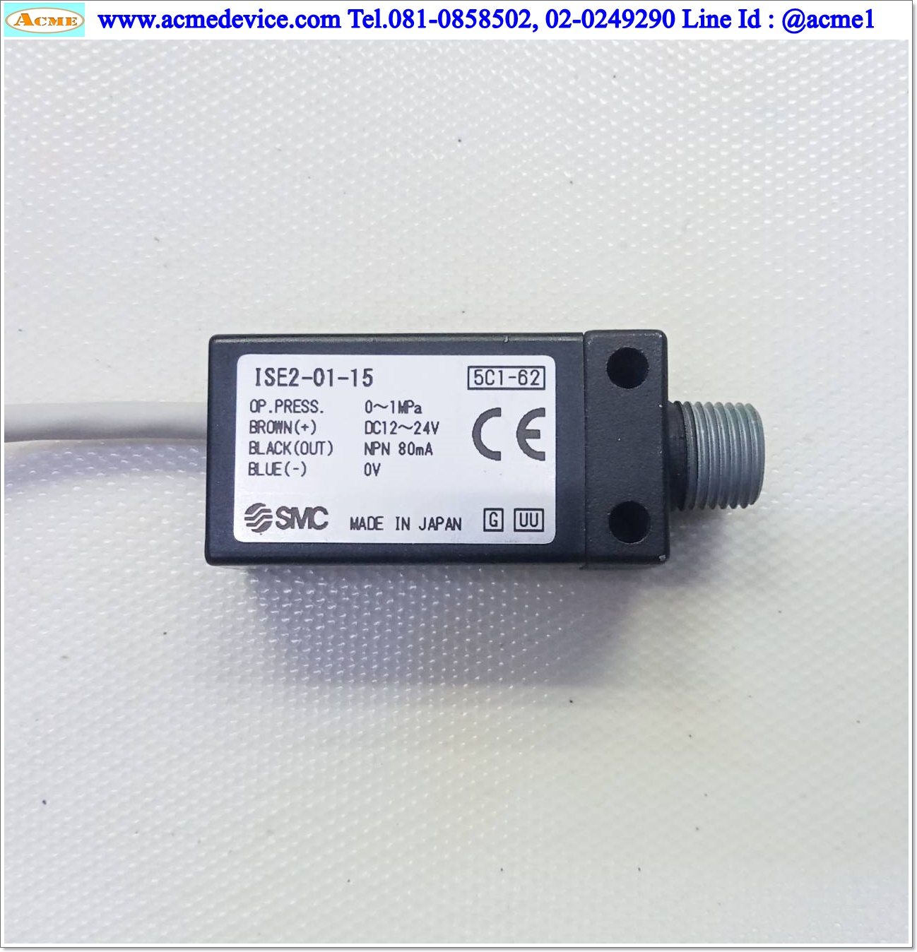 Pressure SMC รุ่น ISE2-01-15, 0 to 1MPa, NPN