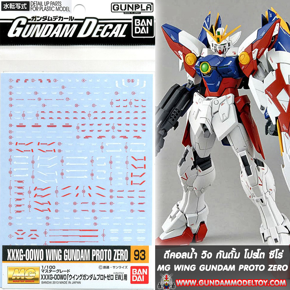 GUNDAM DECAL MG WING GUNDAM PROTO ZERO EW ดีคอลน้ำ วิง กันดั้ม โปรโต ซีโร่