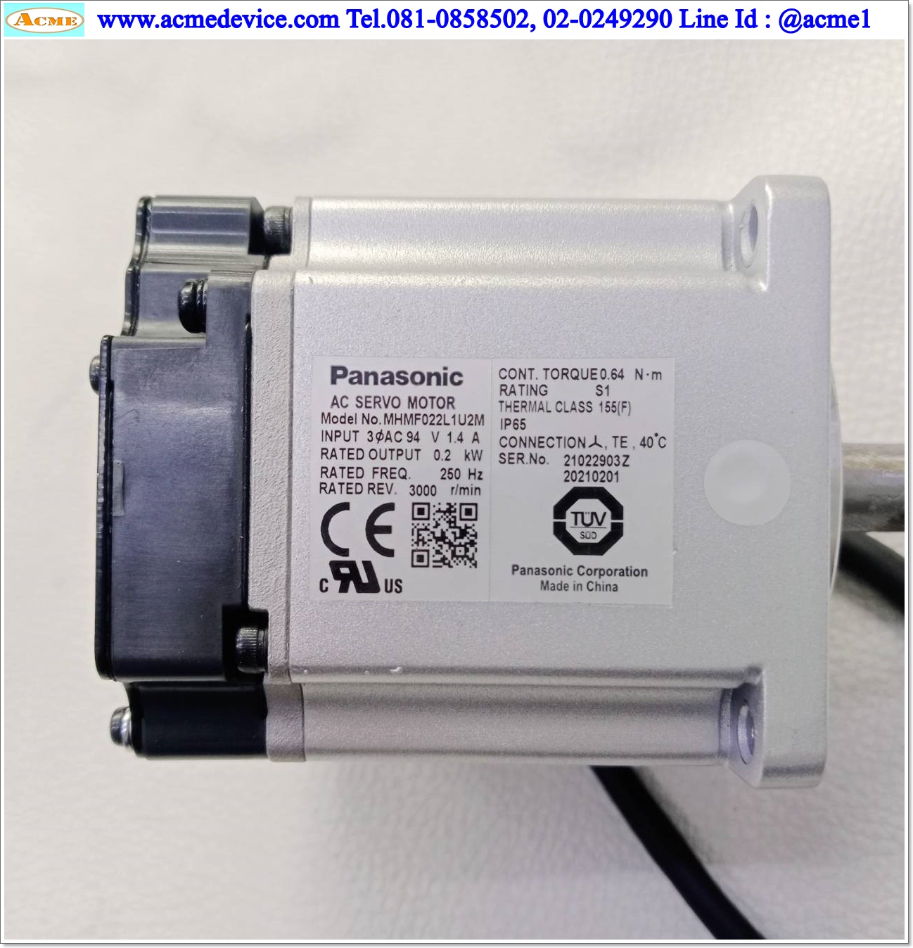 Servo Drive Panasonic รุ่น MADLN15SG & Motor MHMF022L1U2M, 200W