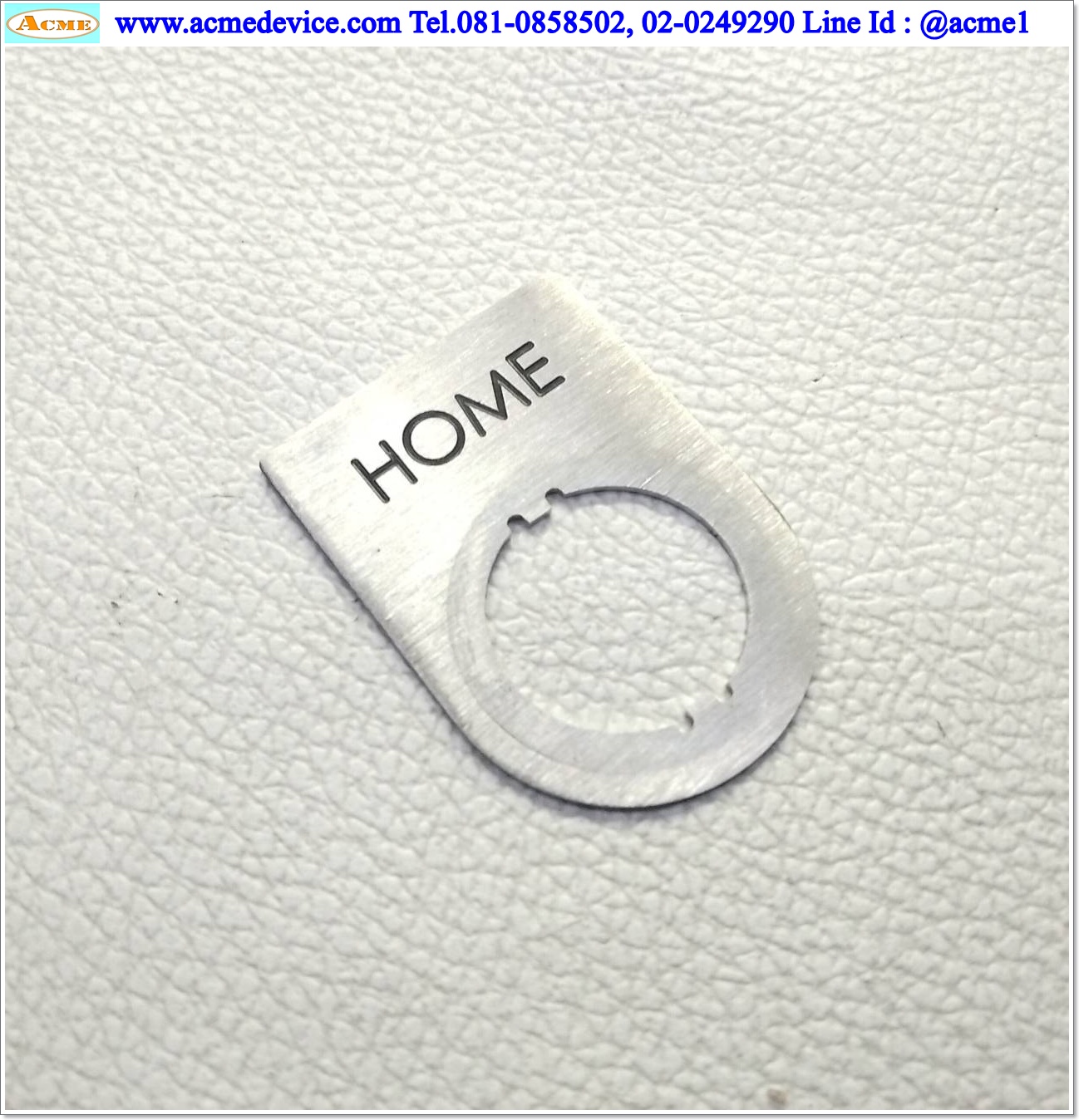 Name plate ตู้คอนโทรล HOME, Dai 22 mm. ขนาด 34 x 47 x 1.0 mm