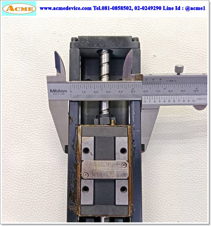 แกนสําเร็จรูป Ball Screw THK รุ่น KR33, ขนาด 60 x 225 mm, แกนโต 10, Pit 10mm, Stroke 60 mm, (หน้าแปลน 49 mm.)