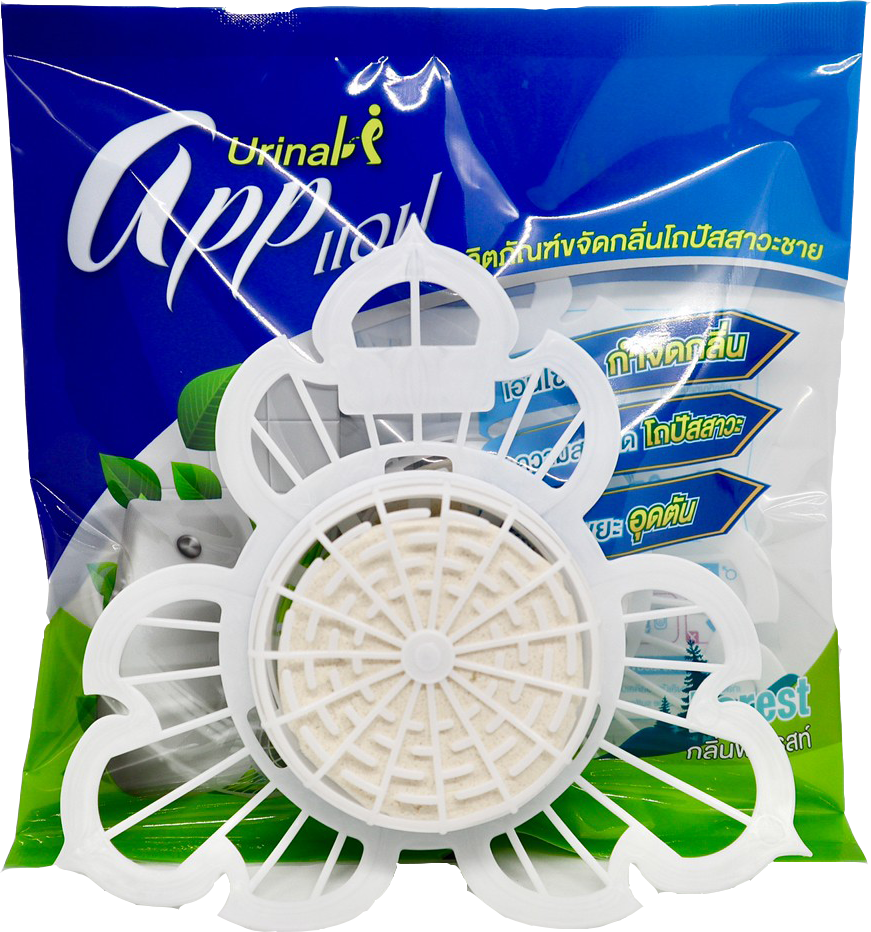 ที่ดับกลิ่นห้องน้ำ ก้อนดับกลิ่นโถปัสสาวะ (App Urinal) ยกลัง สีขาว