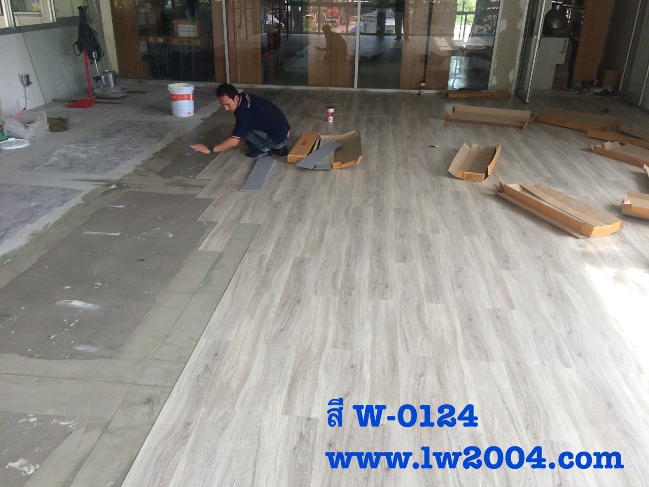 กระเบื้องยางลายไม้ รหัสรุ่น W-0124