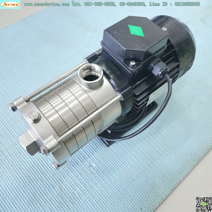 Pump รุ่น CHLF2-50LSWSC, 2 m³/h, 35m, 0.55kW + Motor YS7112, 2756 r/min, 550W, 220/380V, 3 Phase