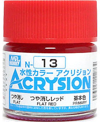 ACRYSION N13 FLAT RED สีแดงด้าน สีทาหรือพ่นสุตรน้ำ