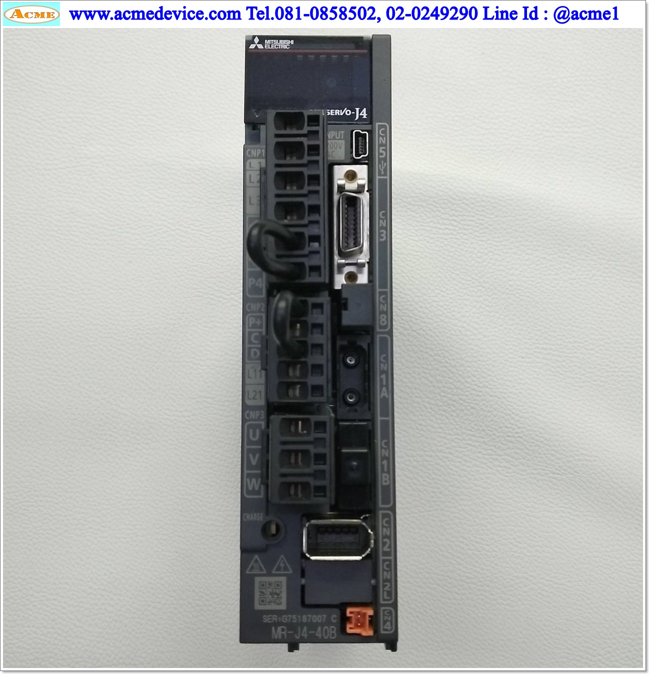 Servo Drive Mitsubishi รุ่น MR-J4-40B & Motor HG-KR43J, 400W