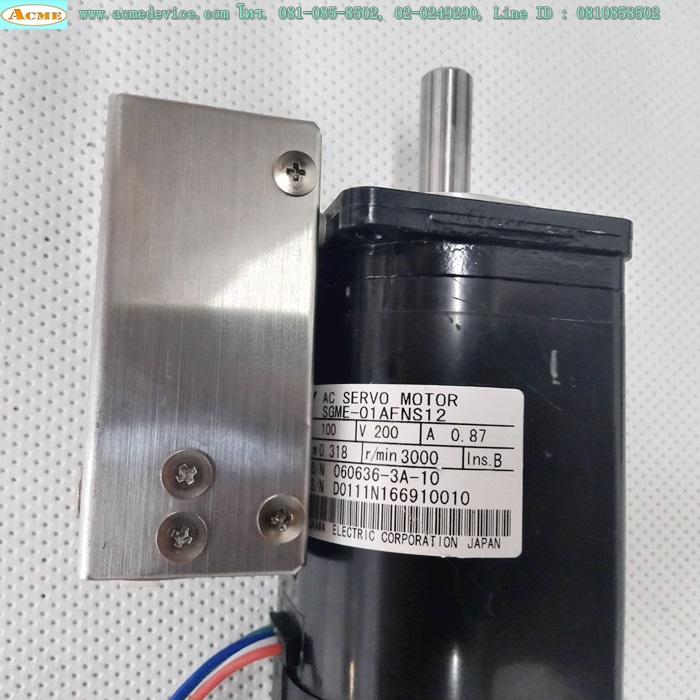 Servo Motor Yaskawa รุ่น SGME-01AFNS12, 3000 r/min, 100w