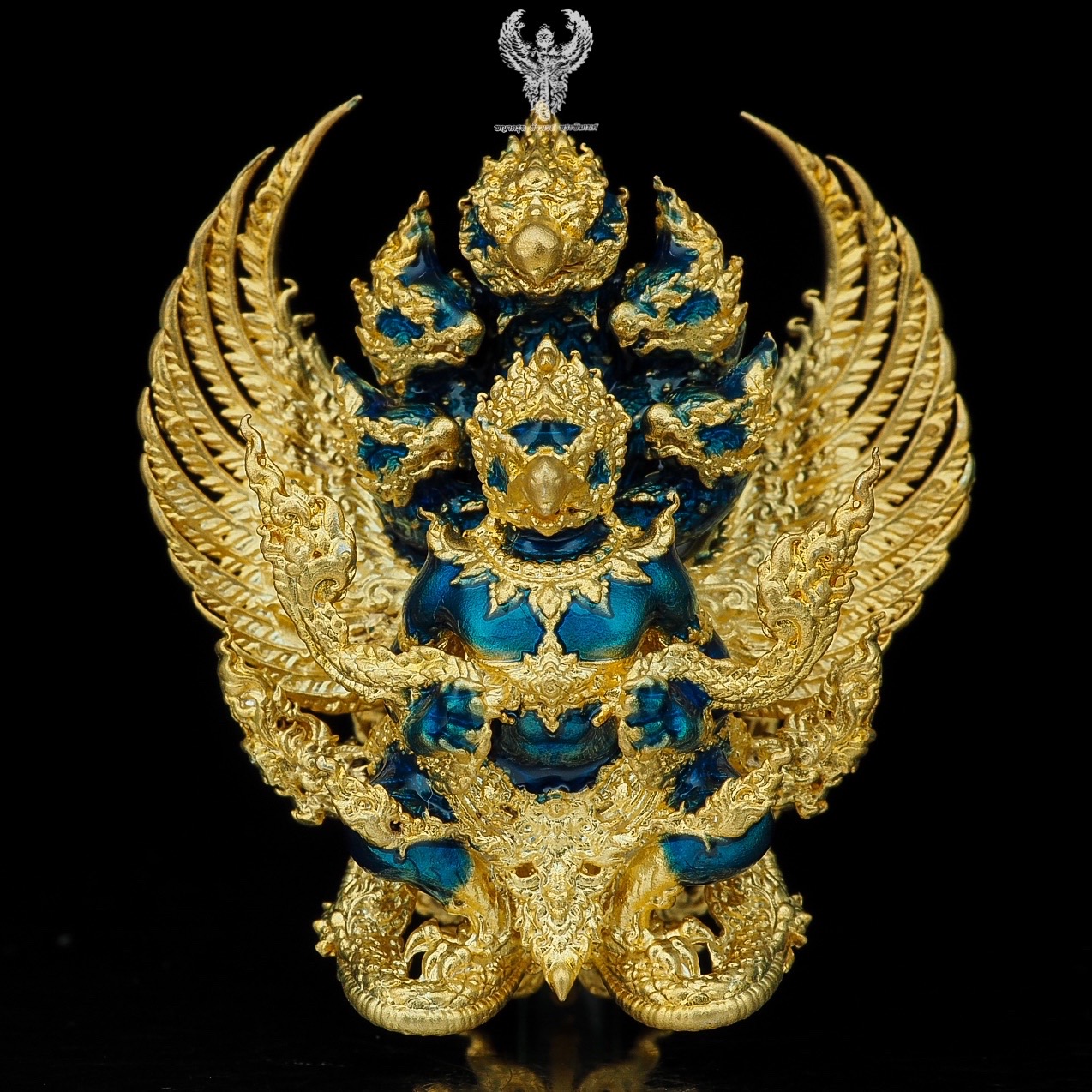 ครุฑปรกมหิทธานุภาพ วัดบางใหญ่ สมุทรสงคราม เนื้อชนวนชุบทองลงยา เลข 108