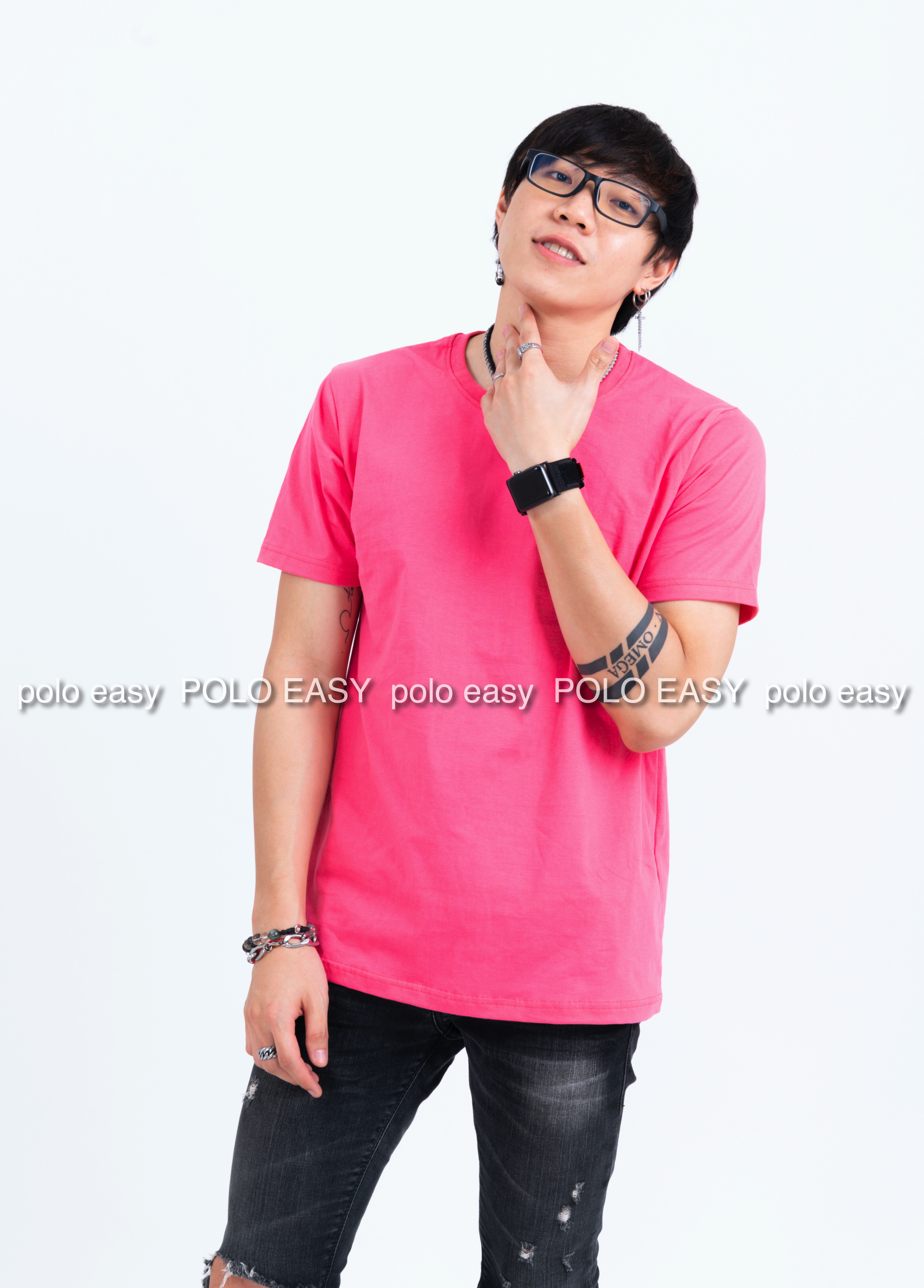 XL เสื้อยืด สีชมพู Sweety คอกลม แขนสั้น Size XL