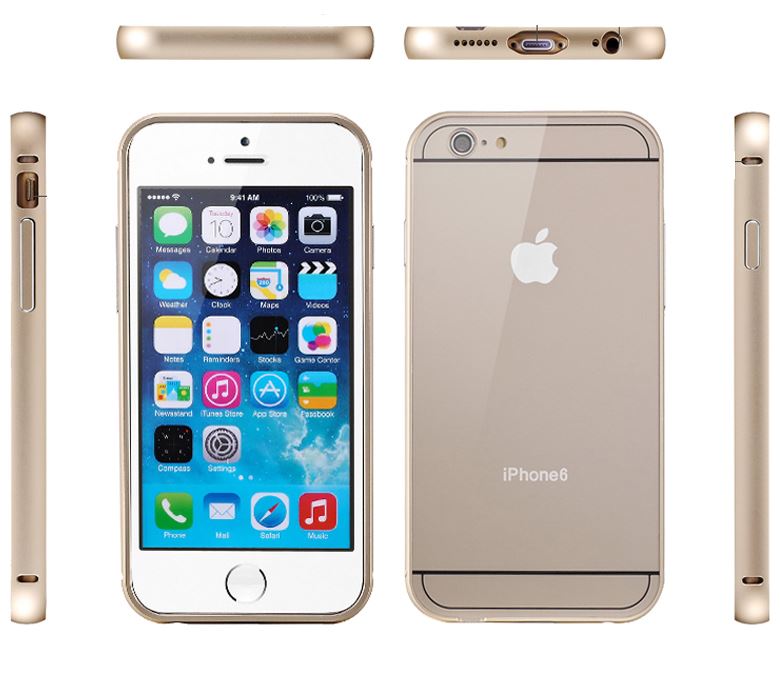 เคส iPhone6/6s ฝาหลังอลูมิเนียม สีทอง