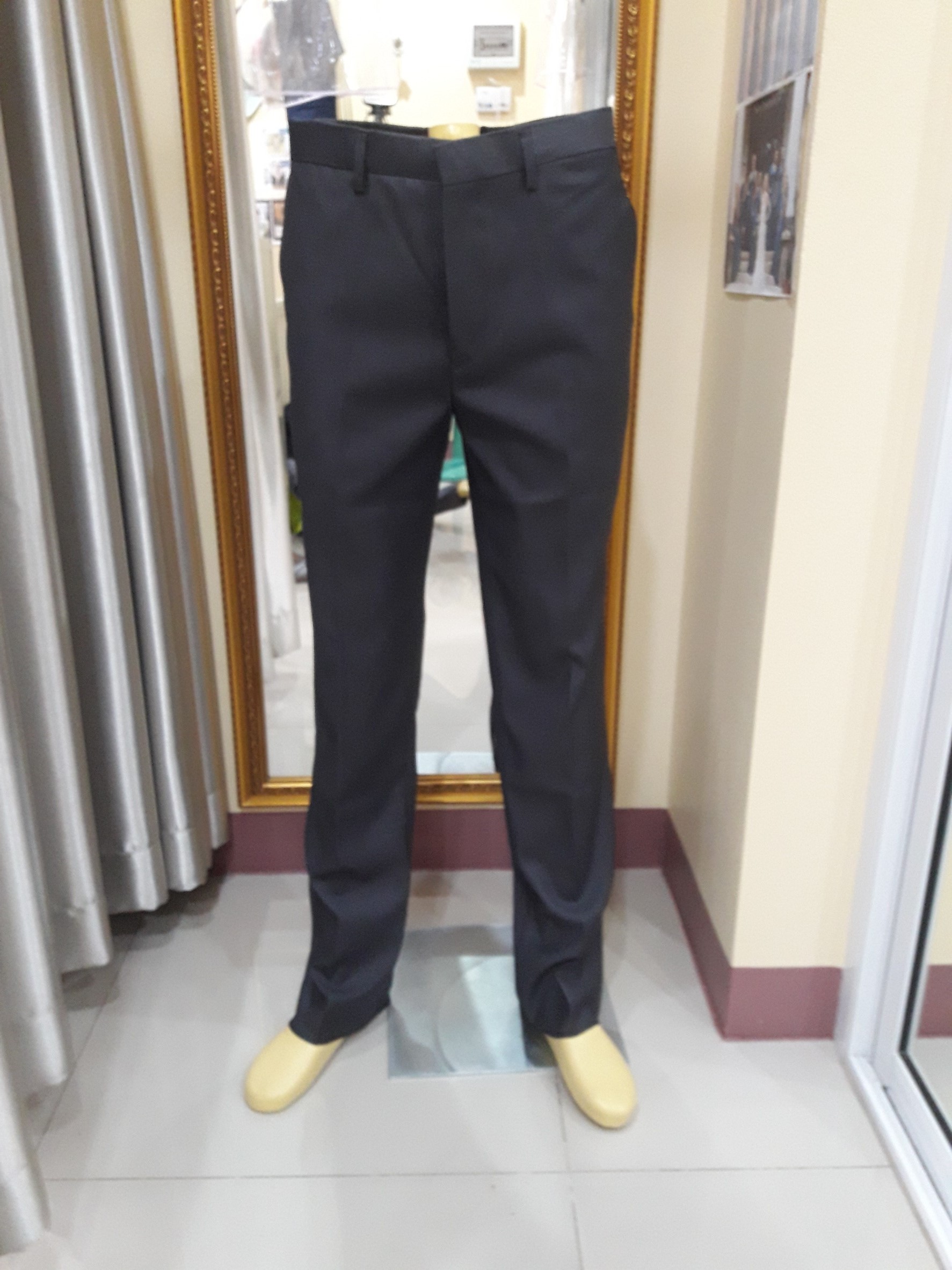 กางเกงขายาวชาย สีเทาเข้ม(34) M