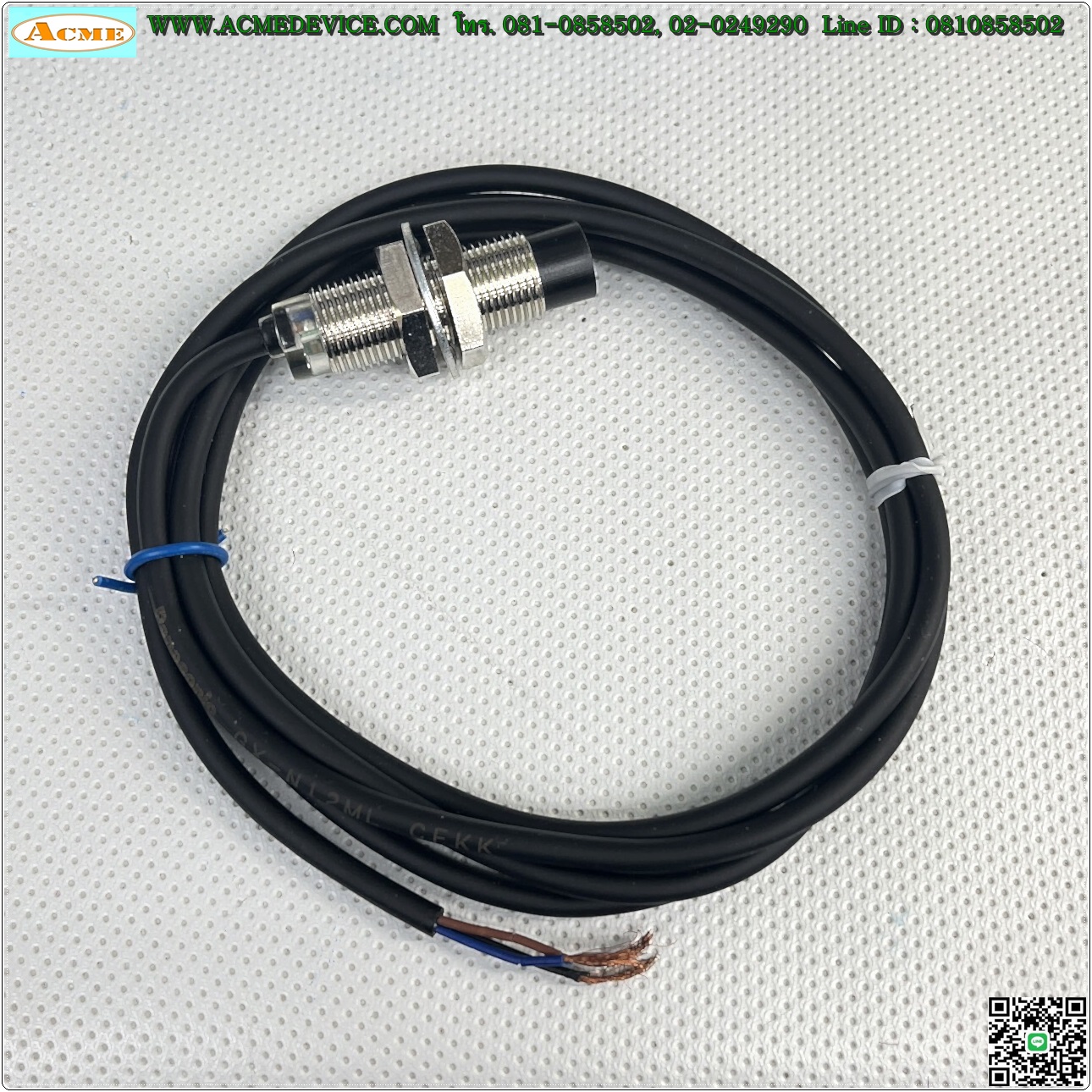 Proximity Panasonic/SUNX รุ่น GX-N12ML, M12, ระยะ 3mm, 3wire, NPN, Unshielded, Inductive