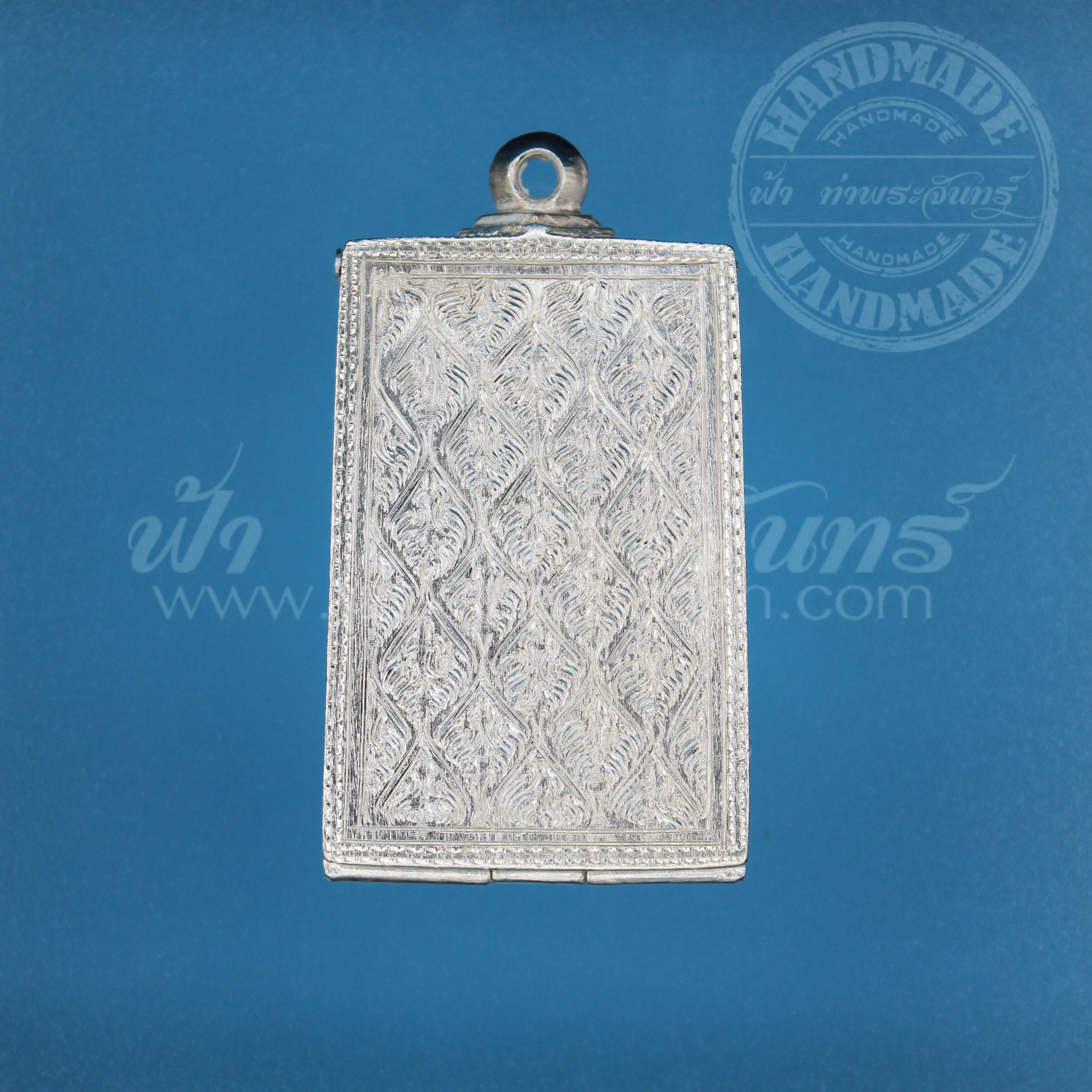 ตลับสมเด็จ ปิดหลัง เงินแกะลาย 92.5%