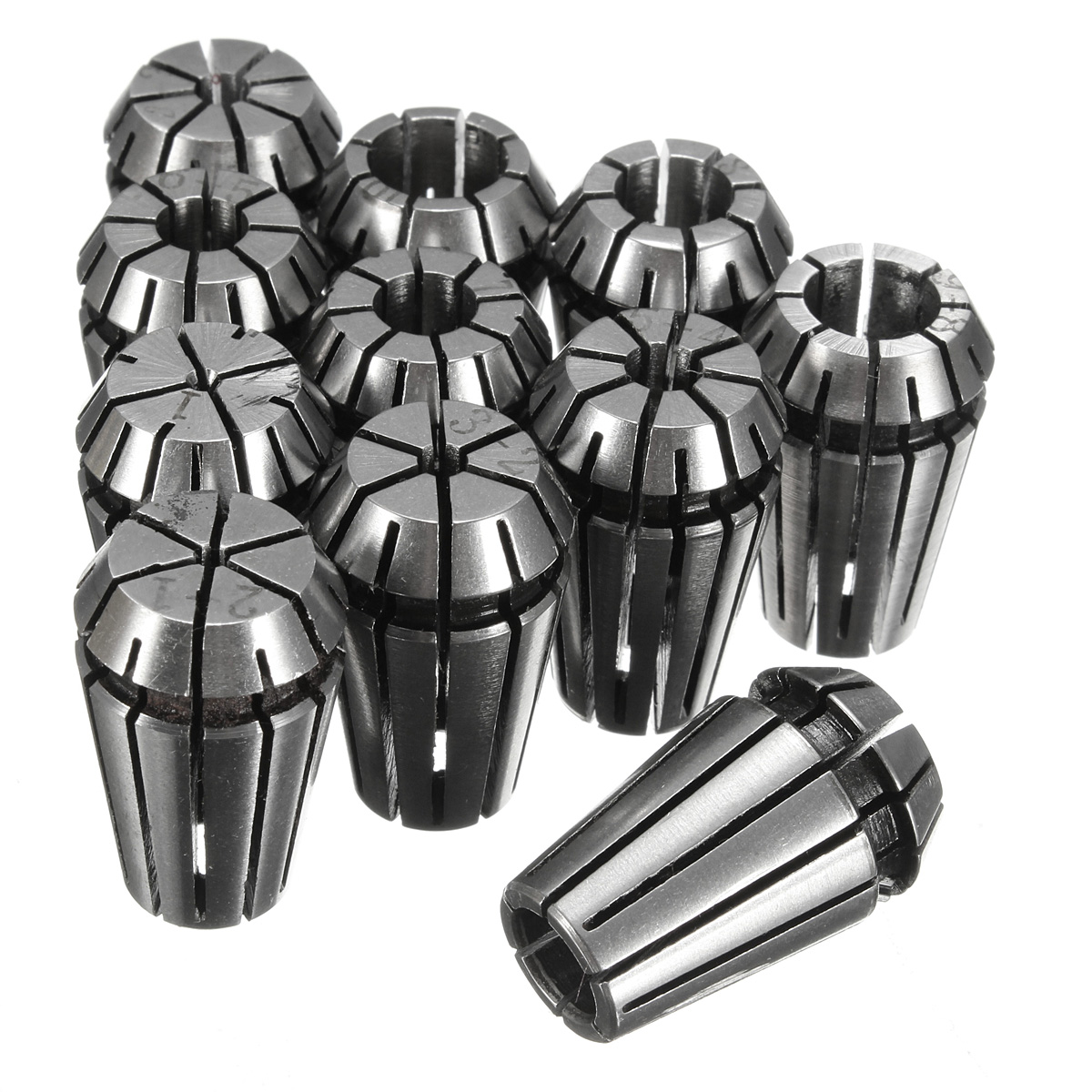 ชุดหัวคลอเลต ER16 11 ชิ้น 11Pcs Full ER16 Precision Spring Collet Set CNC Milling Lathe Tool & Workholding