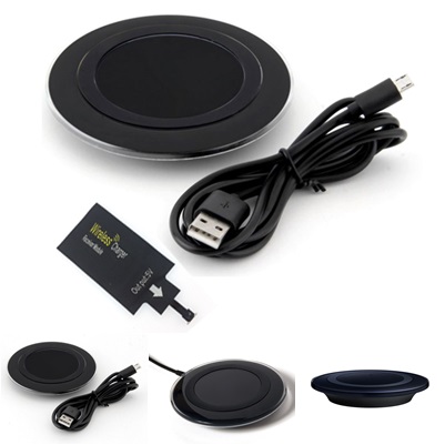 ที่ชาร์จไวเลส ไร้สาย พร้อมแผ่นชาร์จ Wireless Charger แท้ ใช้ได้กับ iPhone5/5s/6/6s (สีดำ)