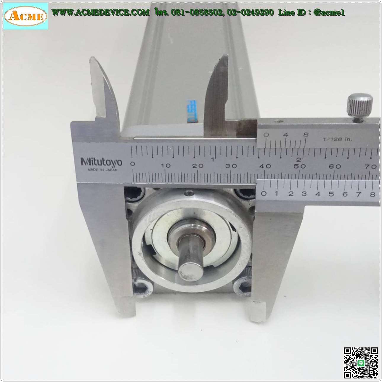 แกนสําเร็จรูป Actuator Festo รุ่น DNCE-40-100-BS"12,7"P-Q, ขนาด 55 mm x 320 mm, Stroke 100 mm, Pit 12.7 mm