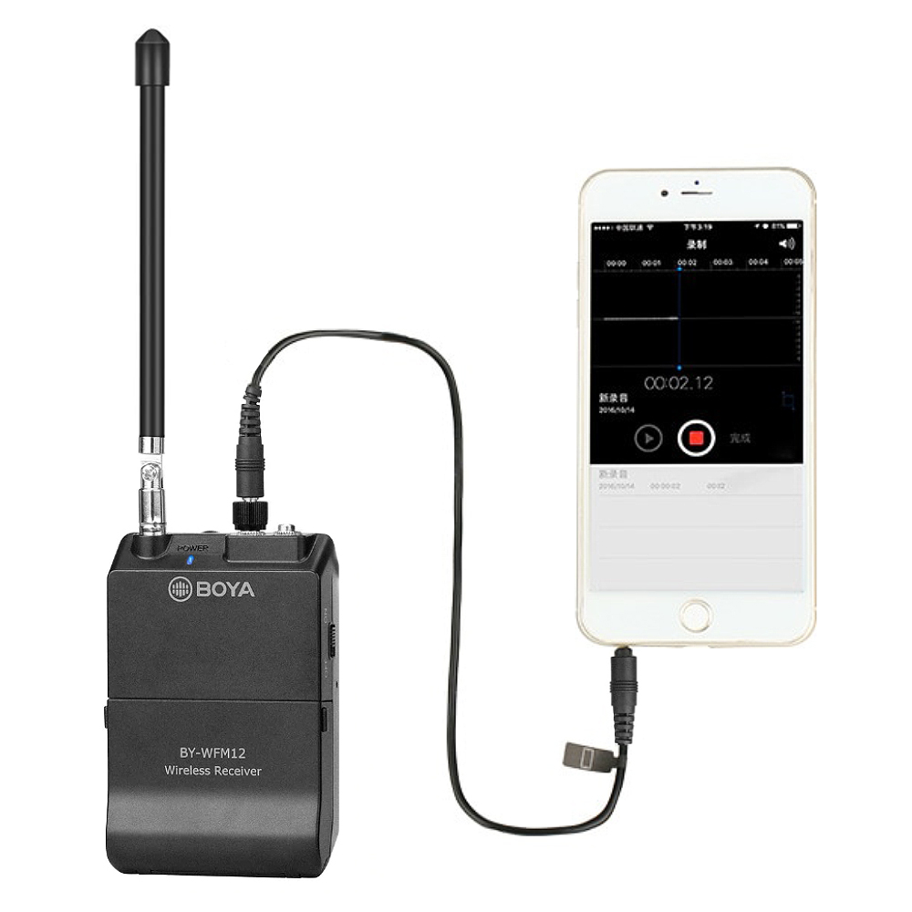 Microphone BOYA BY-WFM12 New VHF Wireless Microphone รับประกันศูนย์ไทย 1 ปี
