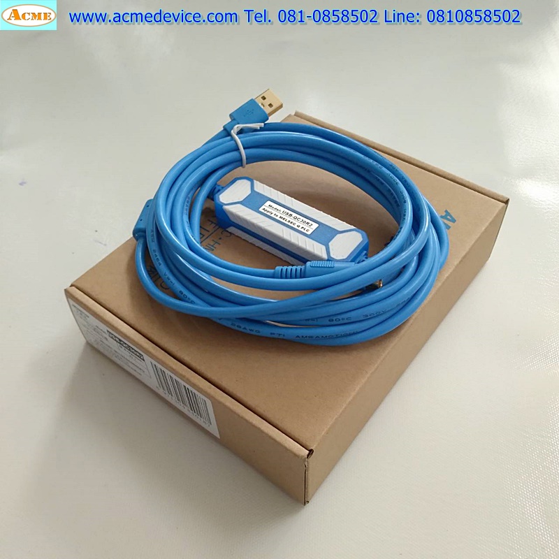 Download cable สายโหลด รุ่น USB-QC30R2, ใช้กับ PLC Mitsubishi, Q Series และจอทัชสกรีน A900 (2.5 m.)