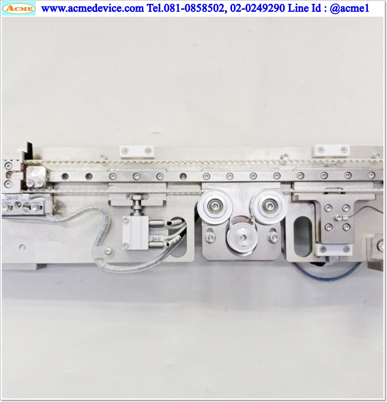 Timing Belt Feeder ขนาด 47 x 800 x 110 mm. & Motor รุ่น HECM245-F1.3A, 2-phase, 5V, 1.3A, 1.8 deg/step