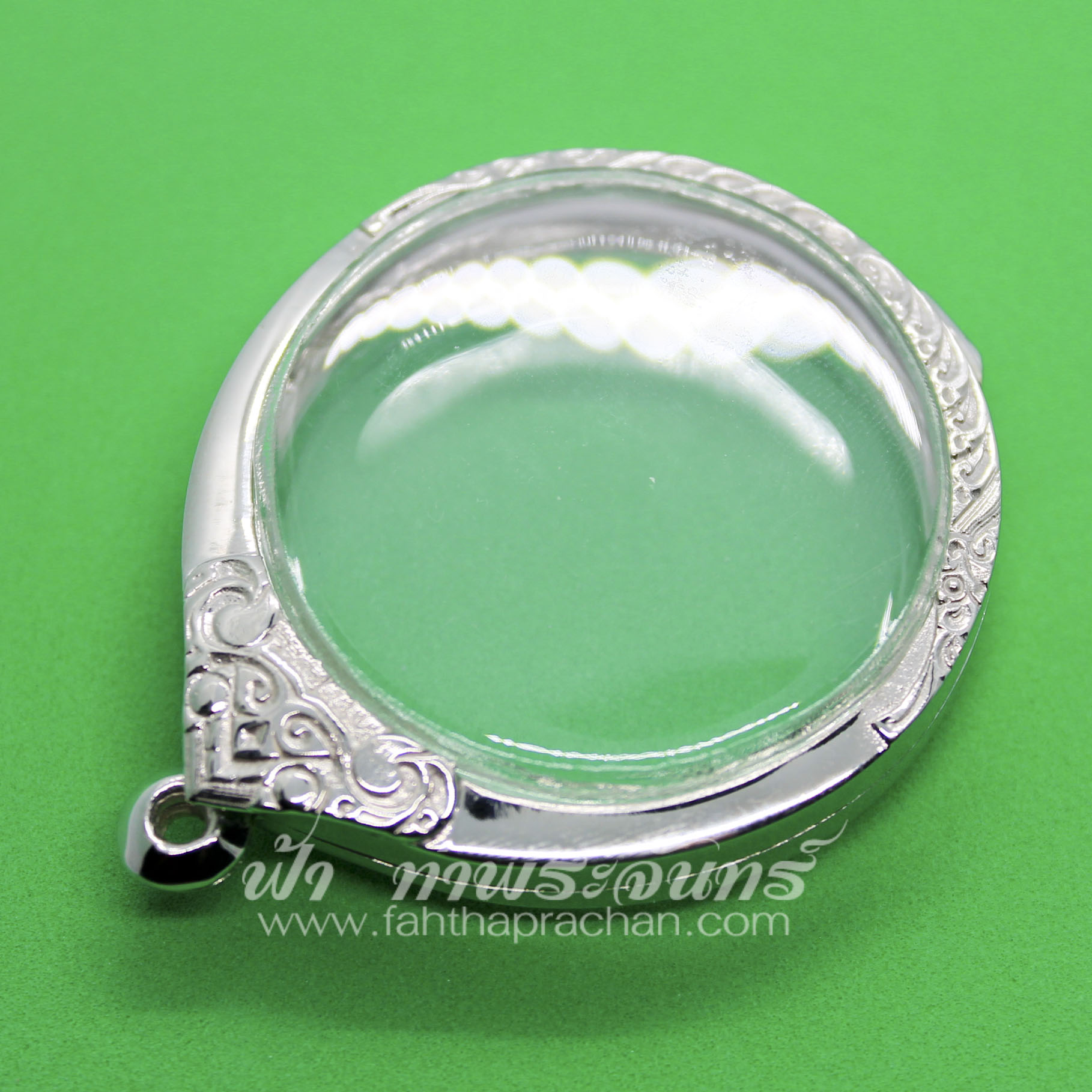 ตลับเหรียญกลม เงินขัดเงา