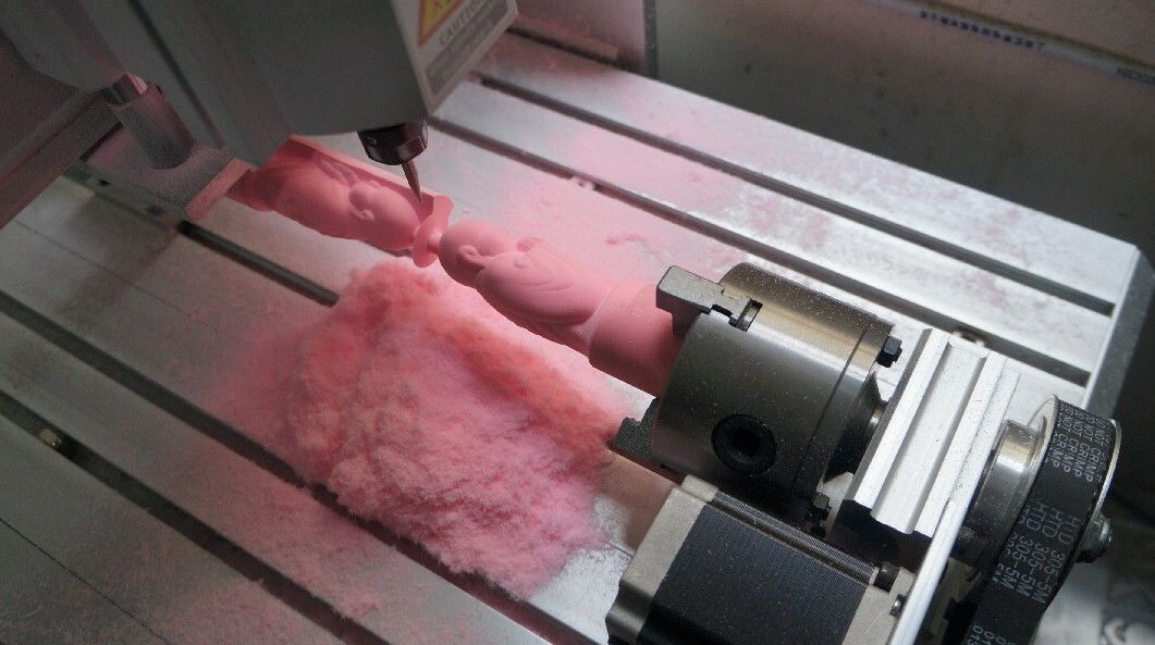 Mini CNC 6040 4 Axis ชิ้นงาน X 400mm Y600 mm Z 100 mm สี่แกน Spindle 2200W