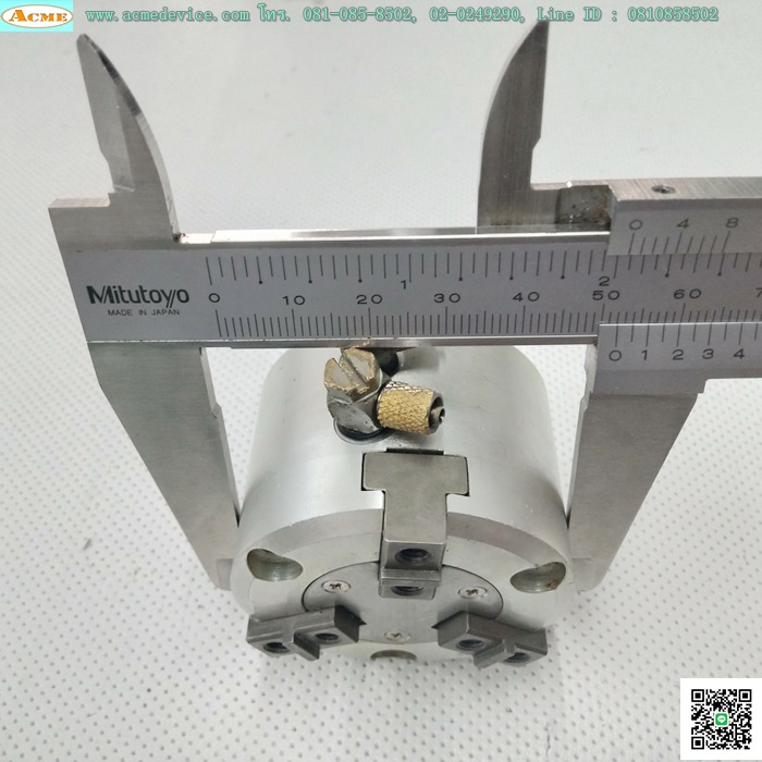 Gripper SMC รุ่น MHS, โต 52 mm, stroke 3 mm.