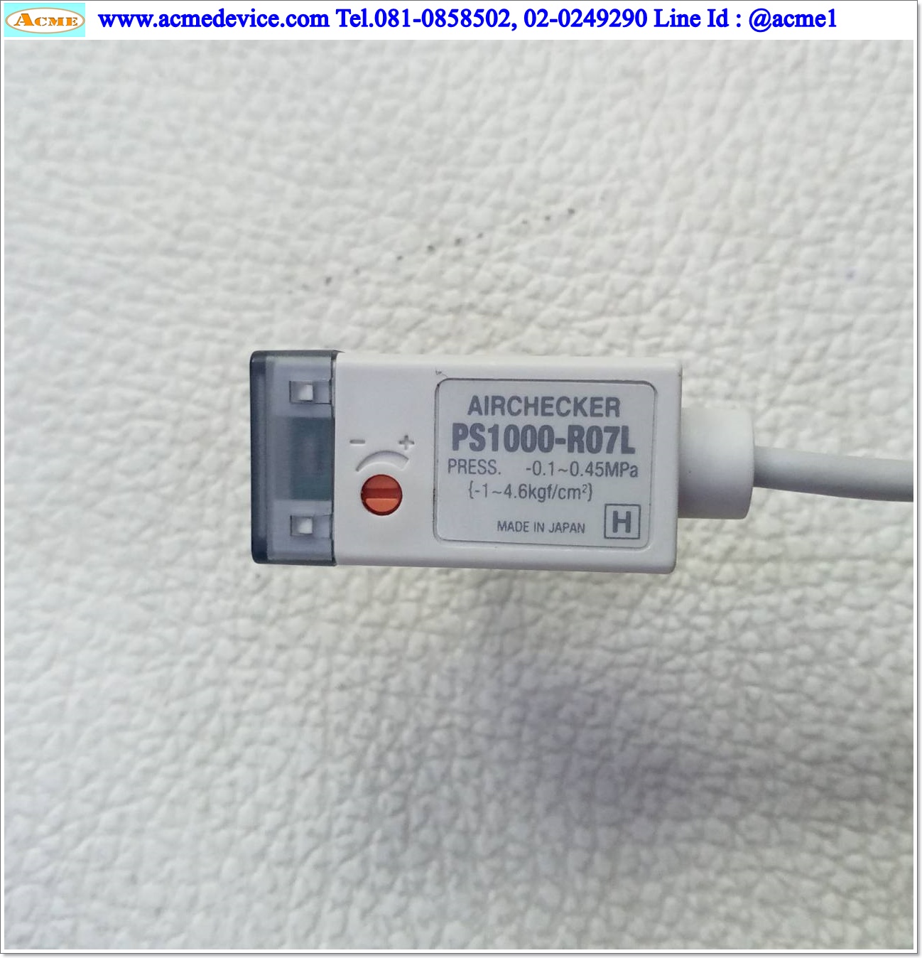 Pressure SMC รุ่น PS1000-R07L, -0.1 to 0.45MPa, 12-24 Vdc